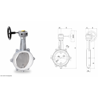 WAREX Valve 應用液體、氣體和磨蝕性散裝材料環境的蝶閥 DKZ 103 H