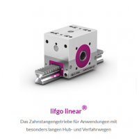 LEANTECHNIK 齒條齒輪箱lifgo?系列，有三種尺寸可供選擇